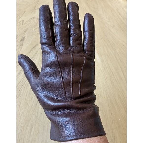 VTG Genuine Leather Gloves Rabbit Fur Lined Brown Women’s (m) Sz 7.5 ITALY - Picture 15 of 15